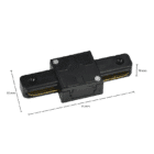 1 fase lichtrail connector zwart i vorm
