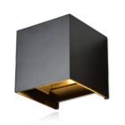 led kubus cube wandlamp zwart