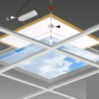 FOTOPRINT afbeelding wolk-bos verdeeld over 3 panelen 595 x 595 mm-5025