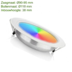 LED DOWNLIGHT RGB+CCT 6W-0